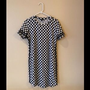 Checkered Shirt Dress
